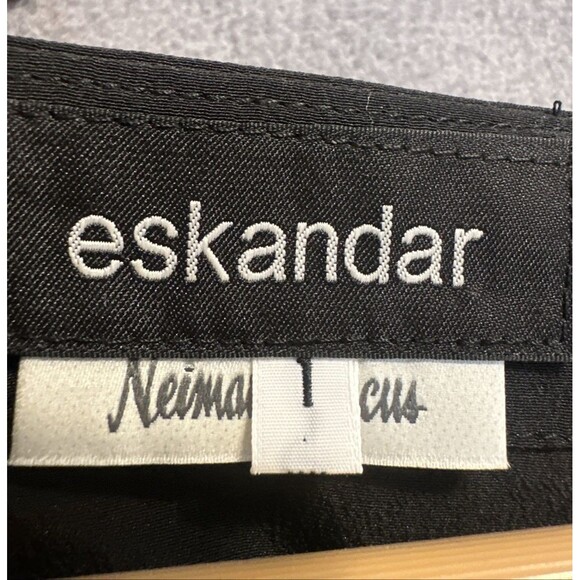 Eskandar 100% Silk A-Line Shell Tank Size 1 Black Quiet Luxury Minimalist Boxy - Picture 5 of 10